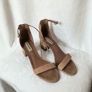 Tan Suede Block Heels.